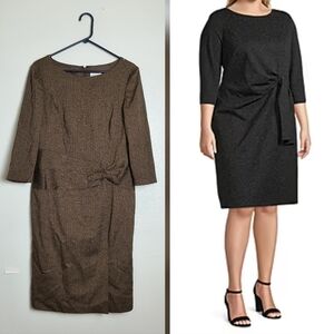 Liz Claiborne Dresses Sheath Dress Women's Size 12 Mocha Brown